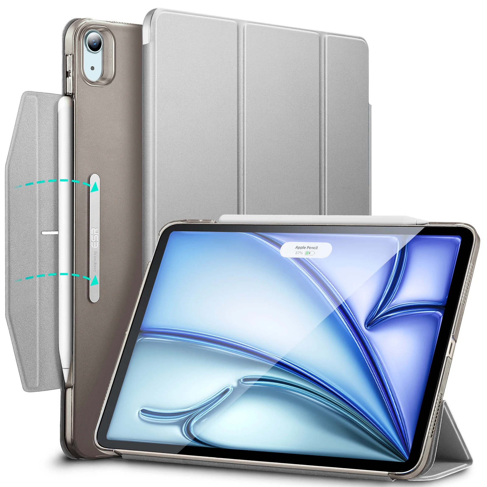 Coque de protection puissante ESR pour iPad Pro, iPad Air 13 pouces (M3/M2, 2025/2024) et Pro 12,9 pouces (6e/5e/4e génération) pour iPad Pro 11/13