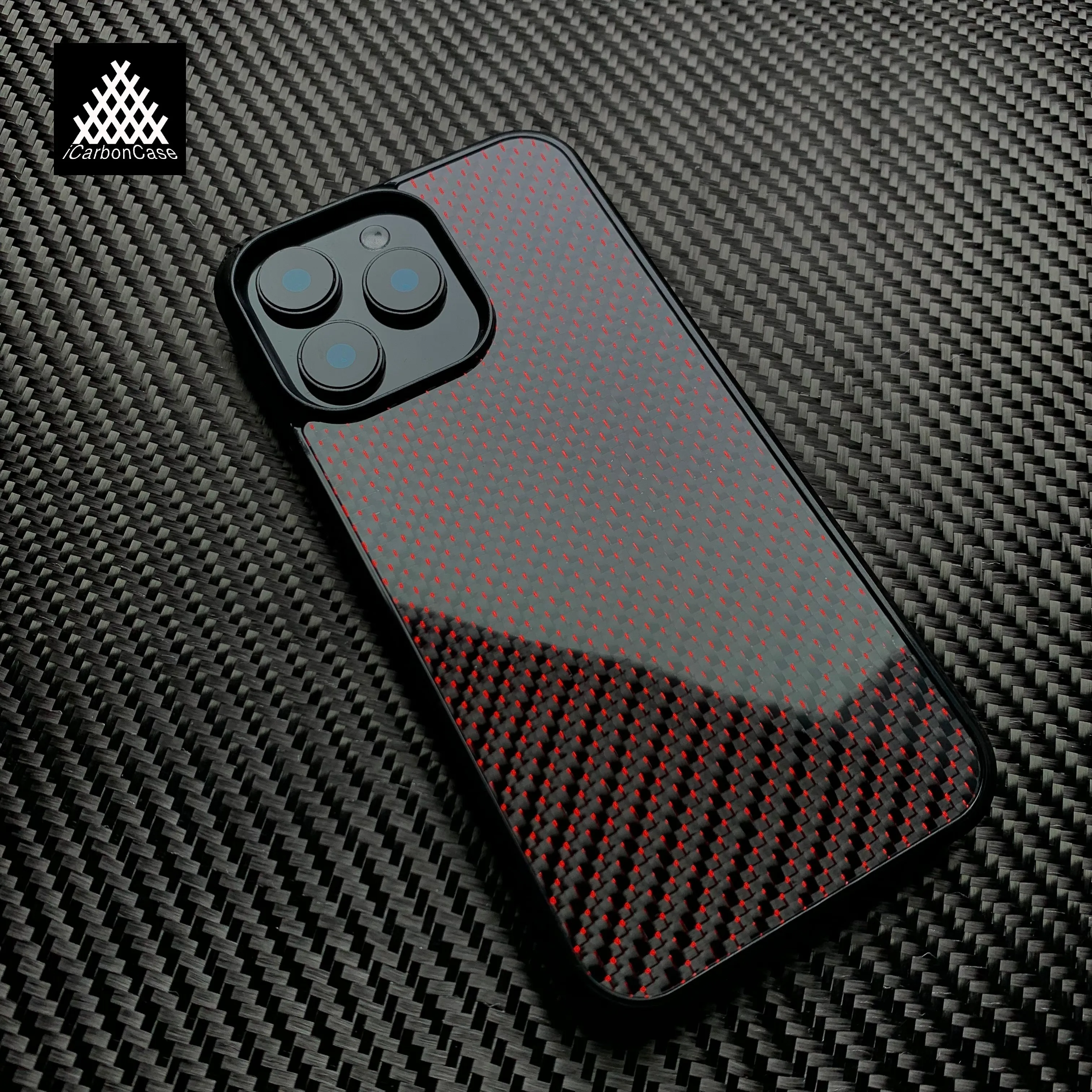 

Woven Red Magnetic Real Carbon Fiber Phone Case for iPhone 16E 16 15 14 13 12 11 Pro Max 16+ 15+ 14+ plus with Magsafe Charging