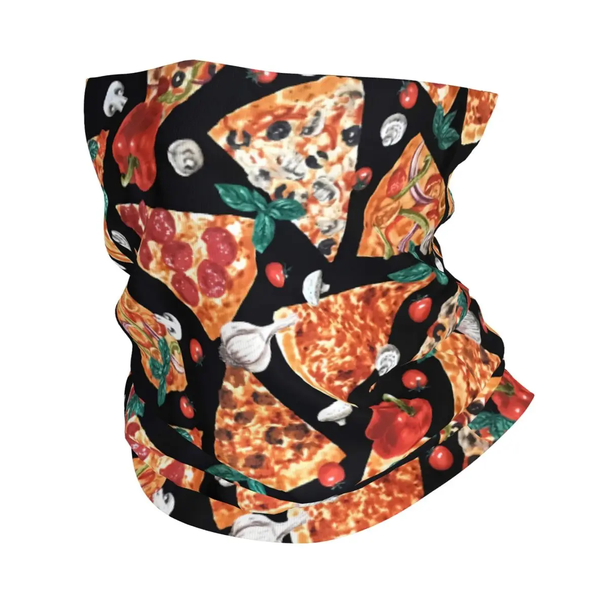 PIZZA With Everything Thin Bandana Neck Gaiter Wrap Scarf Headband Neck Cover