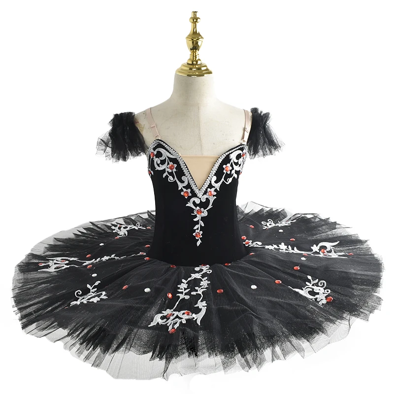 Tutú de Ballet profesional para niñas y adultos, traje de baile de bailarina del lago de los cisnes, tutú de panqueque, vestido de Ballet rosa para niñas