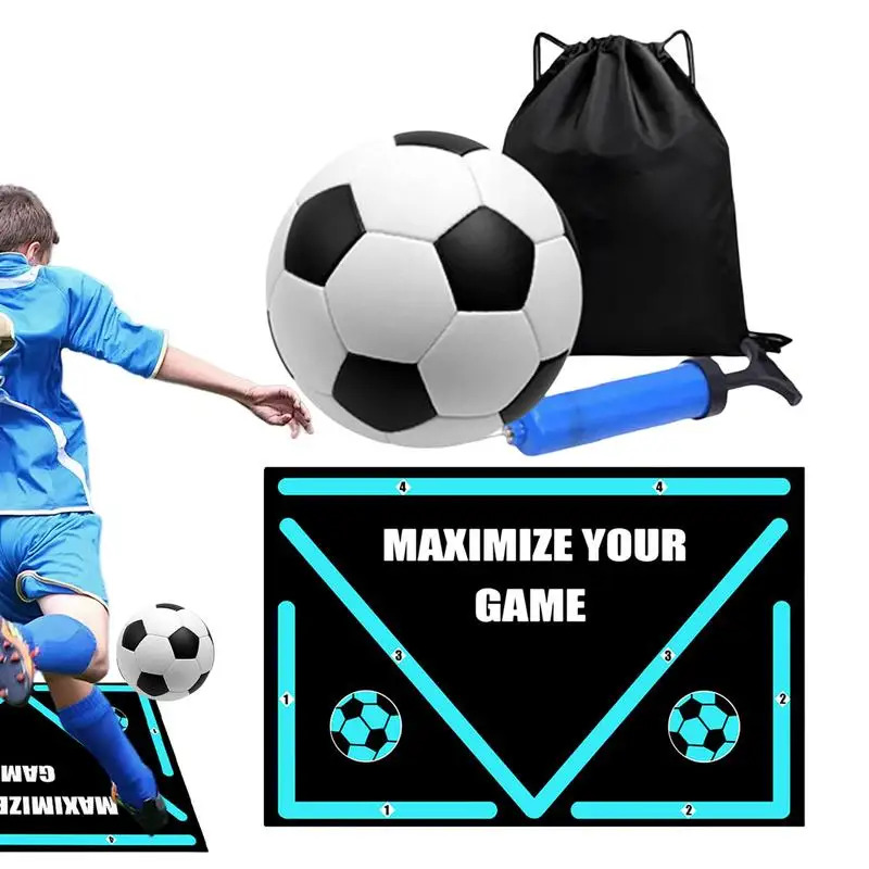 

Football Training Mat Silent Football Auxiliary Training Mat Kit L-Shaped Design Player Equipment For A Variety Of Training