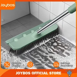 JOYBOS Floor Scrub Brush 2 In 1 Garage Bathroom Wiper Stiff Bristle Window Squeegee Magic Broom Pool Mop Tub Tile Cleaner Brush