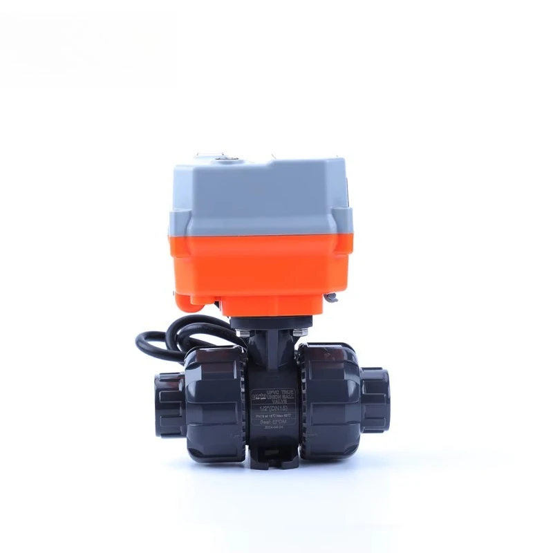 

34 Presses Electric UPVC Ball Valve Wifi Automatic Actuators True Press Plastic Temperature for Water & Gas 3 Way Mounted PVC