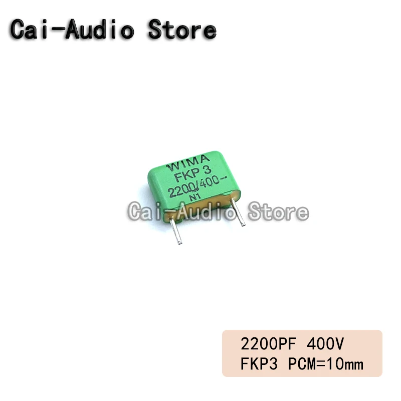 2PCS/5PCS/10PCS/Lot Brand NEW Germany WIMA FKP3 400V 2200PF 400V222 2.2NF Film Capacitor 400V2.2NF 222 Pitch 10mm FKP3G012203D00