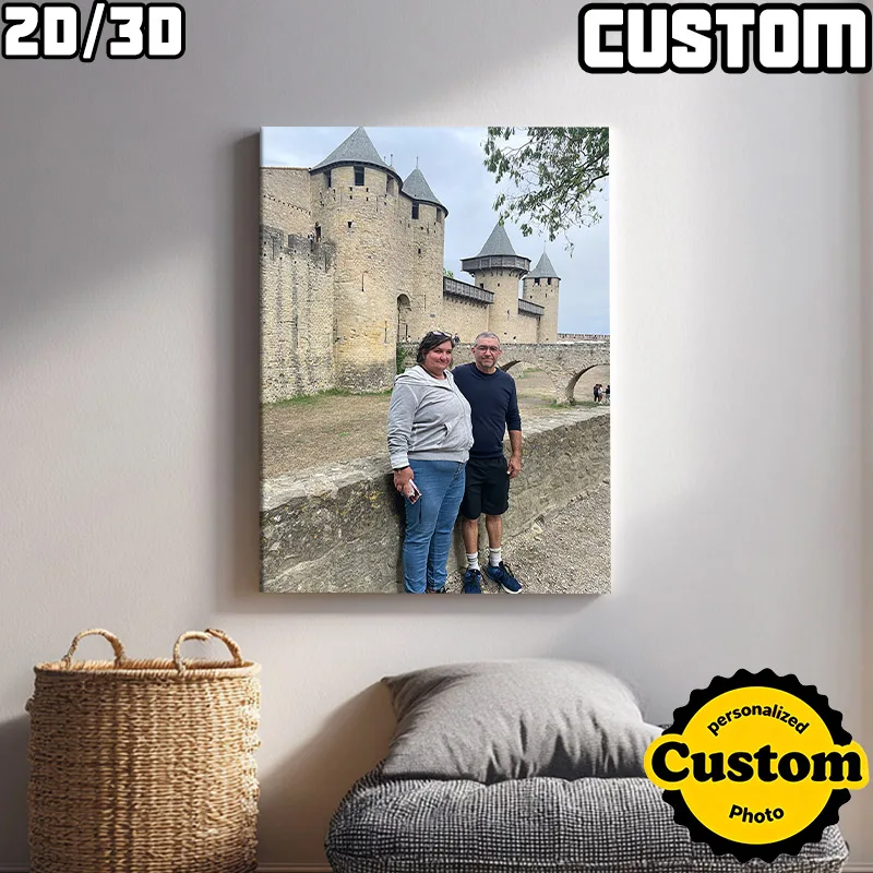 

An Artistic Canvas Wall Art Piece Featuring a Friend Photo Portrait, Vibrant Custom Wall Art, Romantic Family Gathering Design, Water-Resistant and Durable, Group Photo, Uv Printing, Poster Frame, Holiday World Cup Commemoration