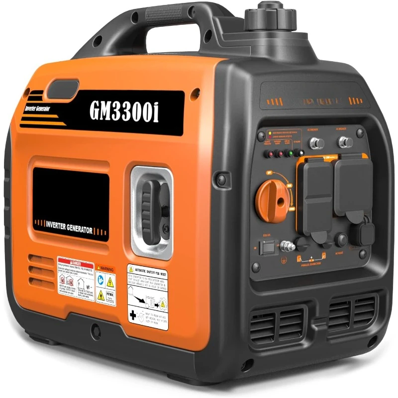 Portable Generator 3300W Ultra-Quiet Gas Engine, EPA Compliant,Eco-Mode Feature,Ultra Lightweight for Backup Home Use Camping