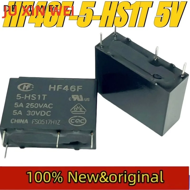 （Brand New Original）1pcs/lot 100% original genuine relay:HF46F-5-HS1T 5V 5A 4pins HF46F 5-HS1