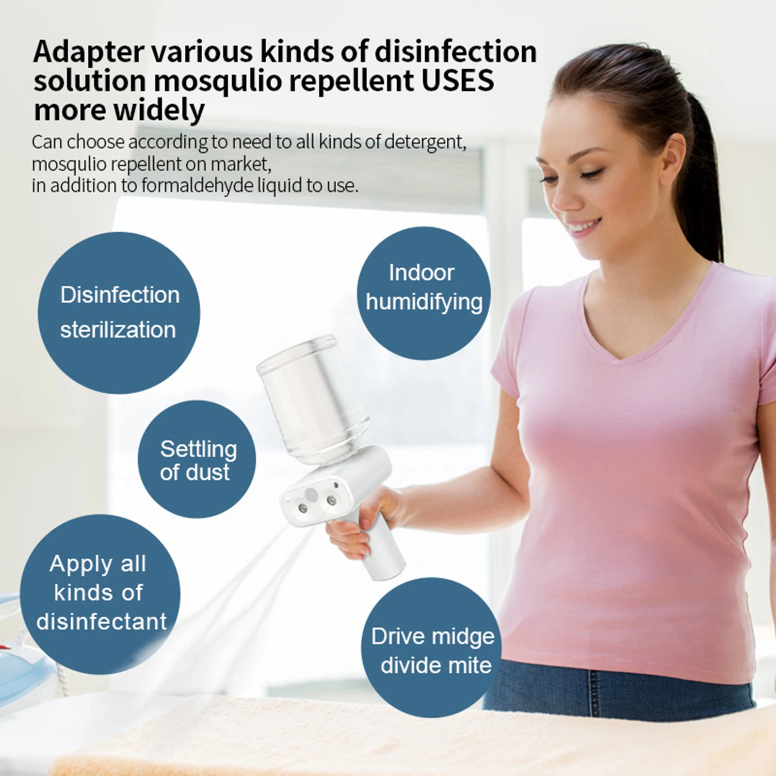 Handheld Sprayer Body Induction Mist Disinfection Gun Blue Light Household Handheld Tripod Disinfection Wireless Sprayer