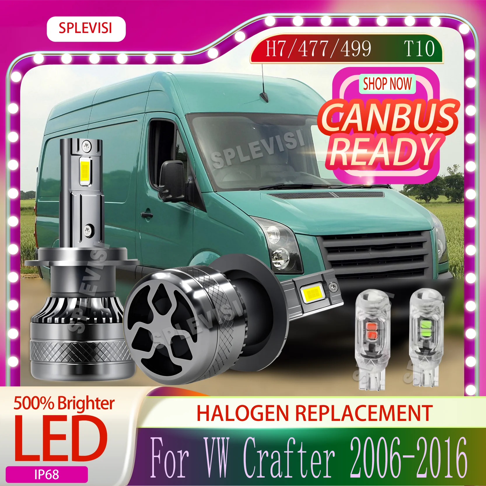

with Cooling Fan for Better Night Vision12/24VDC HEADLIGHT For VW Crafter 2006 2007 2008 2009 2010 2011 2012 2013 2014 2015 2016
