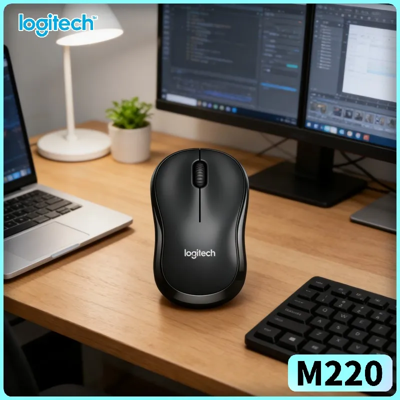 

Бесшумная мышь Logitech M220, компактный дизайн, 1000 DPI, 18 месяцев автономной работы, стабильная связь до 10 м, для офиса и дома, повседневный аксессуар