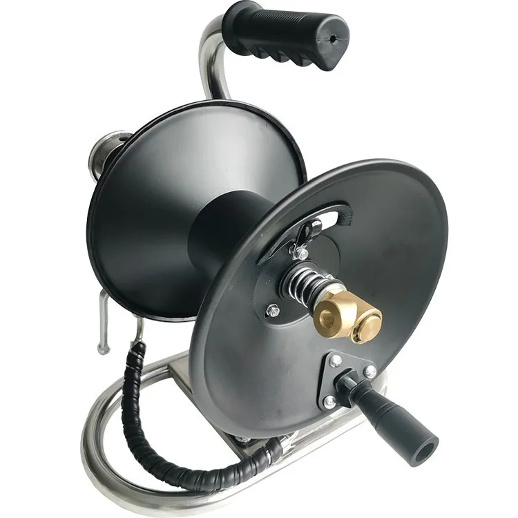 

2025 Hand-operated pressure pipe rolling tool, hand-cranked reel for tube winding, high-pressure pipe storage rack