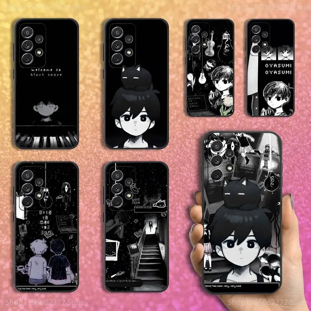

Game Emotion O-Omori Hot Phone Case For Samsung S25,S24,S23,S22,S21,S20,S10,Ultra,Plus,Lite,FE,Soft Silicone Black Cover