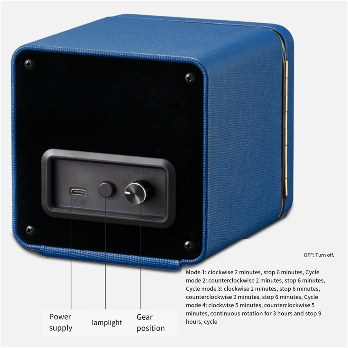 صندوق ساعة اللفاف العمودي الدوار التلقائي ملفاف ساعة واحدة ساعات آلية عرض صناديق المنظم B
