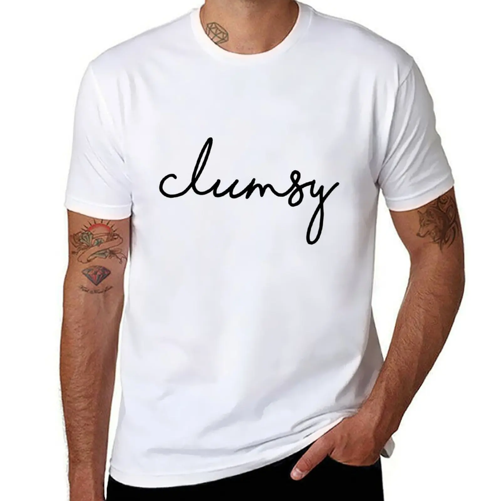 

Clumsy T-Shirt man graphic t shirt t shirts for man graphic vintage man t shirts for men casual T-shirt