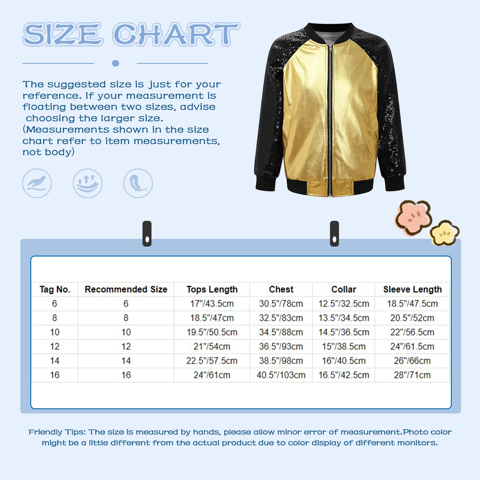 Children Girls Hip-hop Jazz Street Dance Coat Long Sleeve Fashion Casual Baseball Jacket Bomber Outerwear Dancewear Streetwear