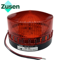 Zusen TB35-R 12v 24v 110v 220v Red Security Alarm Strobe Signal Light Warning LED Lamp Small Flashing Light