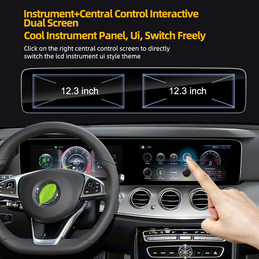 

12.3+12.3-дюймовый GPS-стереоаппарат с CarPlay для Mercedes Benz E-класса W213 2016-2020, мультимедийный проигрыватель с экраном, Android Auto, головное устройство