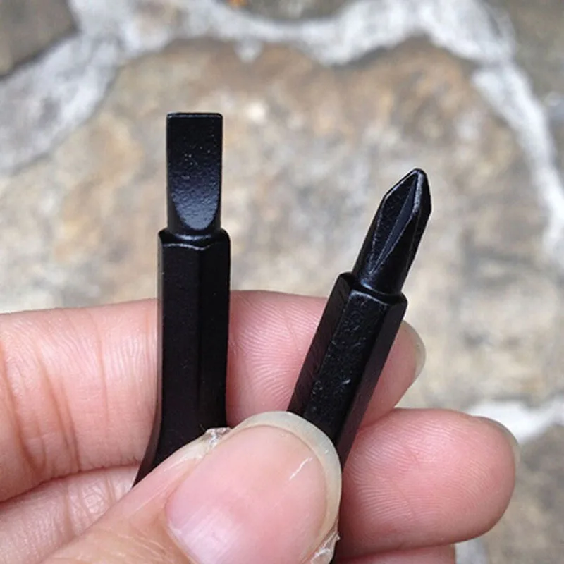 المحمولة فيليبس مشقوق مفك مجموعة حلقة رئيسية المفاتيح جيب صغير كيرينغ الصليب مفك مسامير أداة إصلاح أداة EDC صغيرة #4