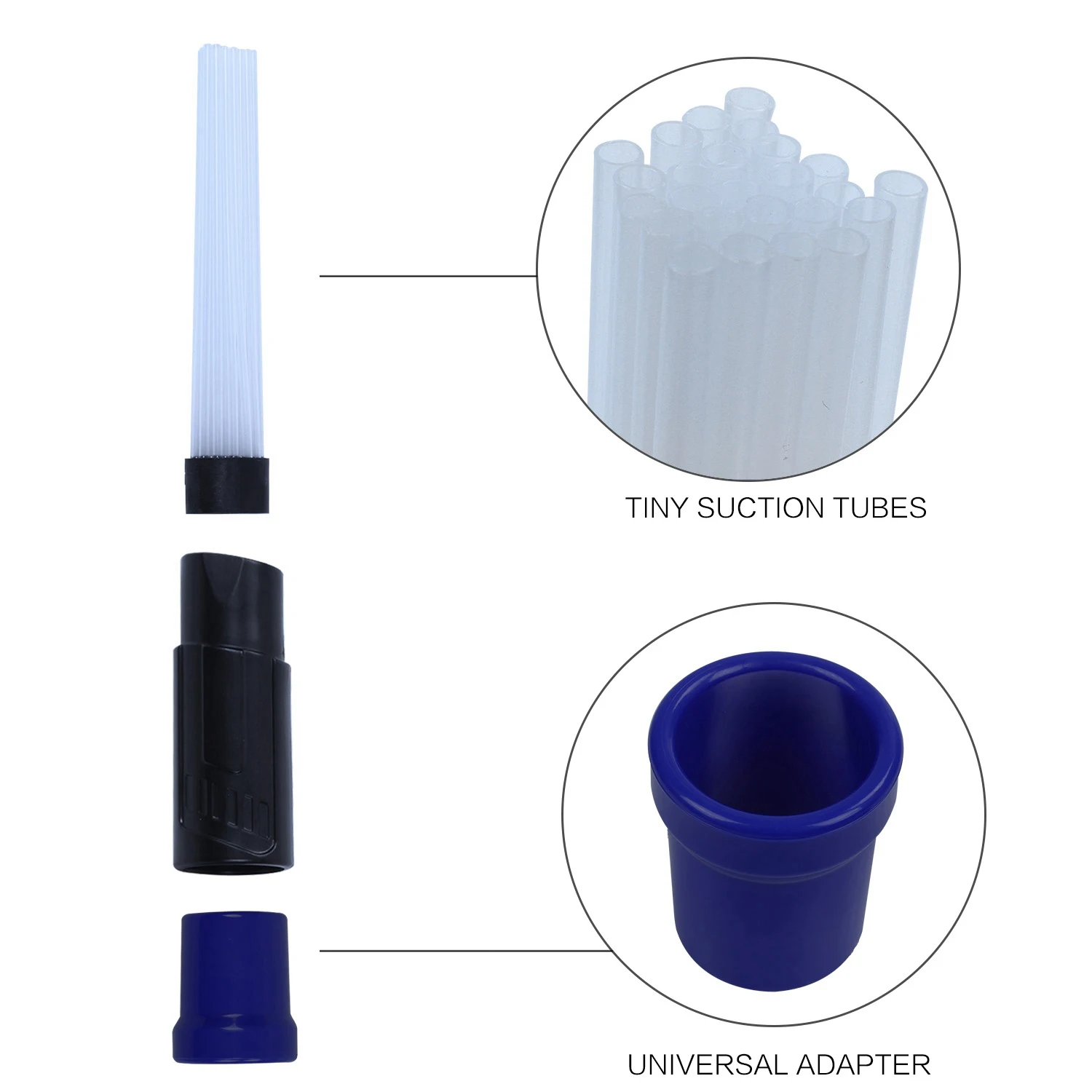 Aspirapolvere Rimozione dello sporco Strumento di interfaccia di attacco universale per prese d'aria Tastiere Cassetti Piante Pulizia della polvere