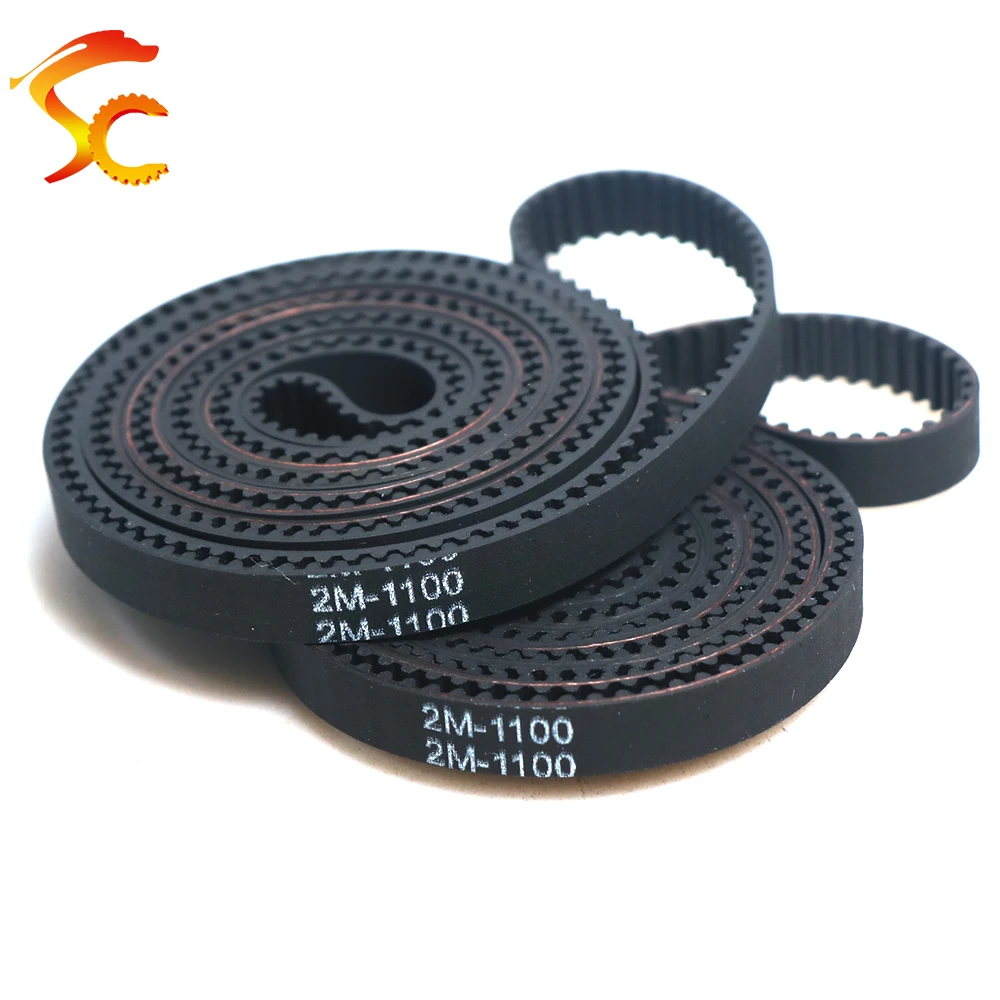 2M GT2 حلقة مغلقة المطاط 2GT مؤقت اشتعال 2GT-1100/1110/1136/1150/1180/1190 عرض 6/9/10/12/15/17 مللي متر #3