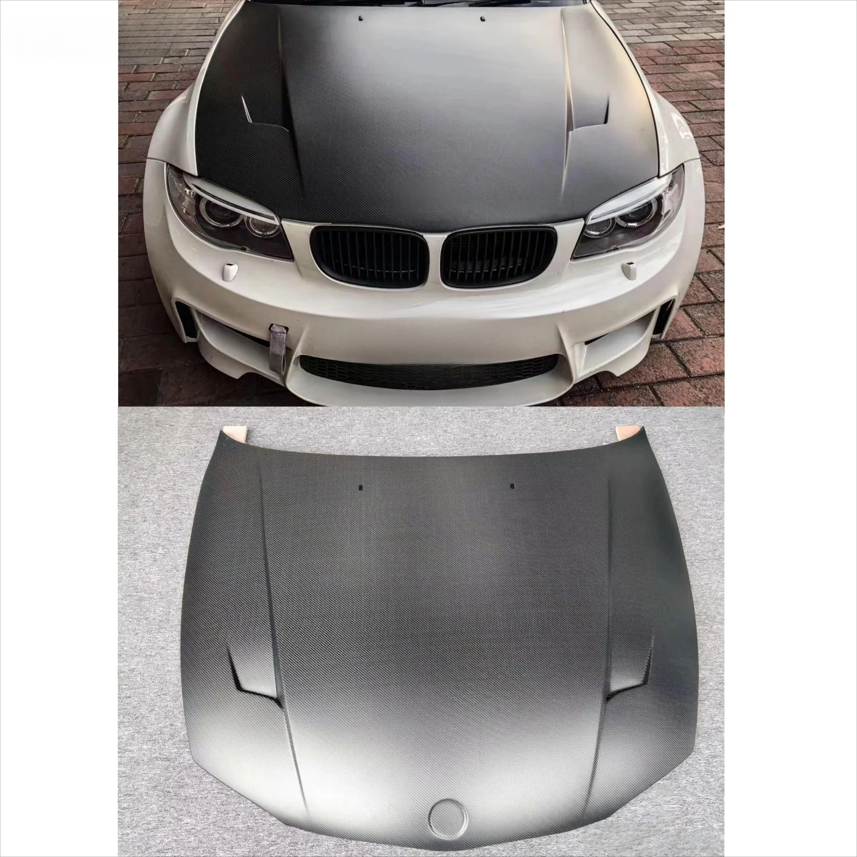 High Quality 1M Car Hood for BMW E82 E87 1M Carbon Fiber Hood