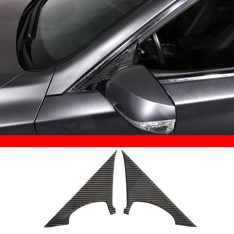 Soft Carbon Fiber Car Rearview Side Mirror Base Panel Sticker For Infiniti Q50 Q50L 2015-2022 Car Exterior Accessories 2Pcs