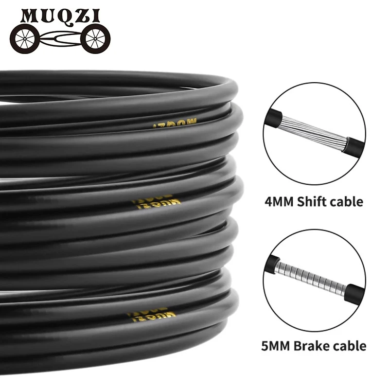 AliExpress NONE Mountain Road Bike Brake Shifter Cable Housing 4mm 5mm 3m Length MUQZI Derailleur Wire