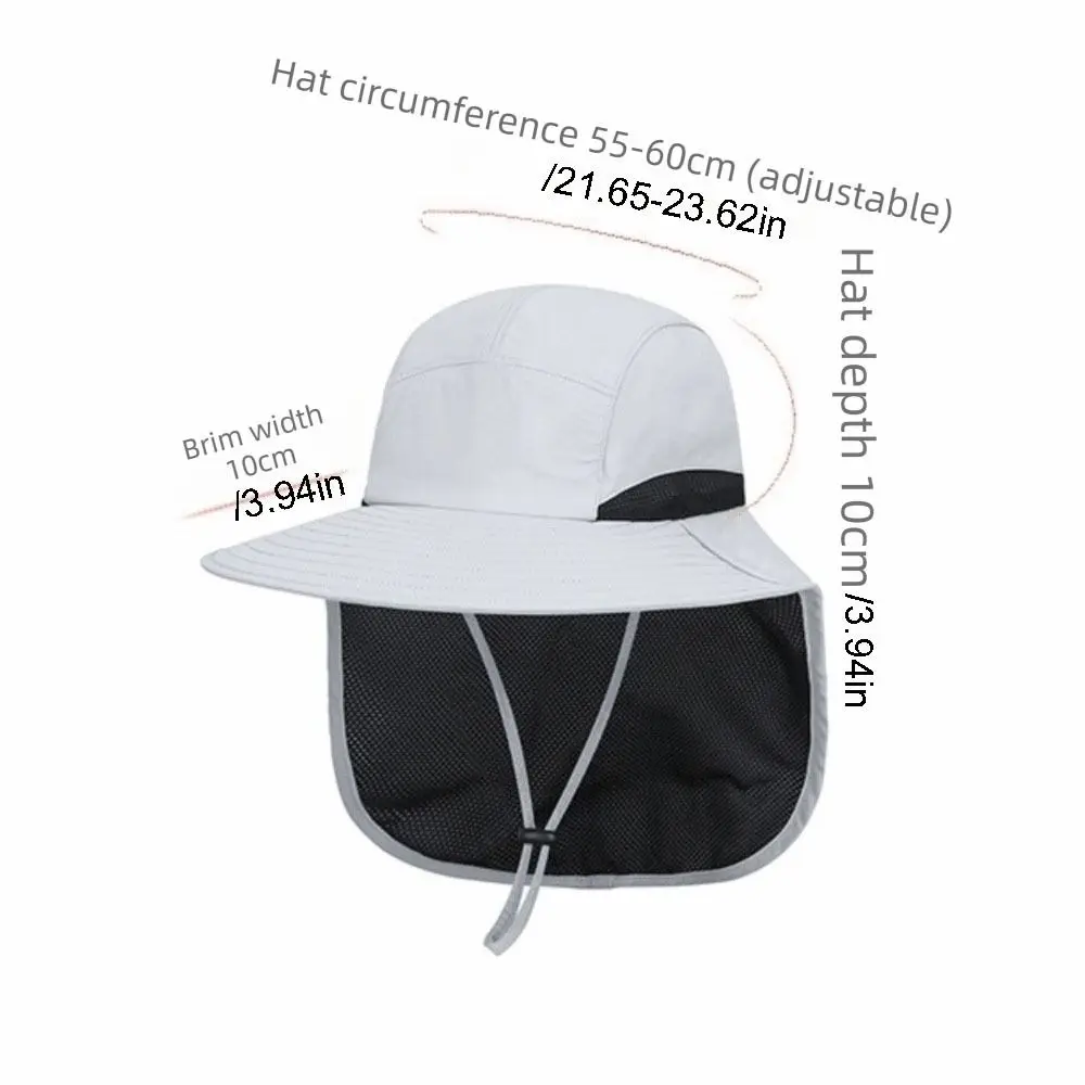 Imagen 7: Sombrero de Sol de Ala Ancha para Exteriores, Ajustable con Solapa para el Cuello, Gorra de Pescador de Secado Rápido y Transpirable, Gorra de Playa