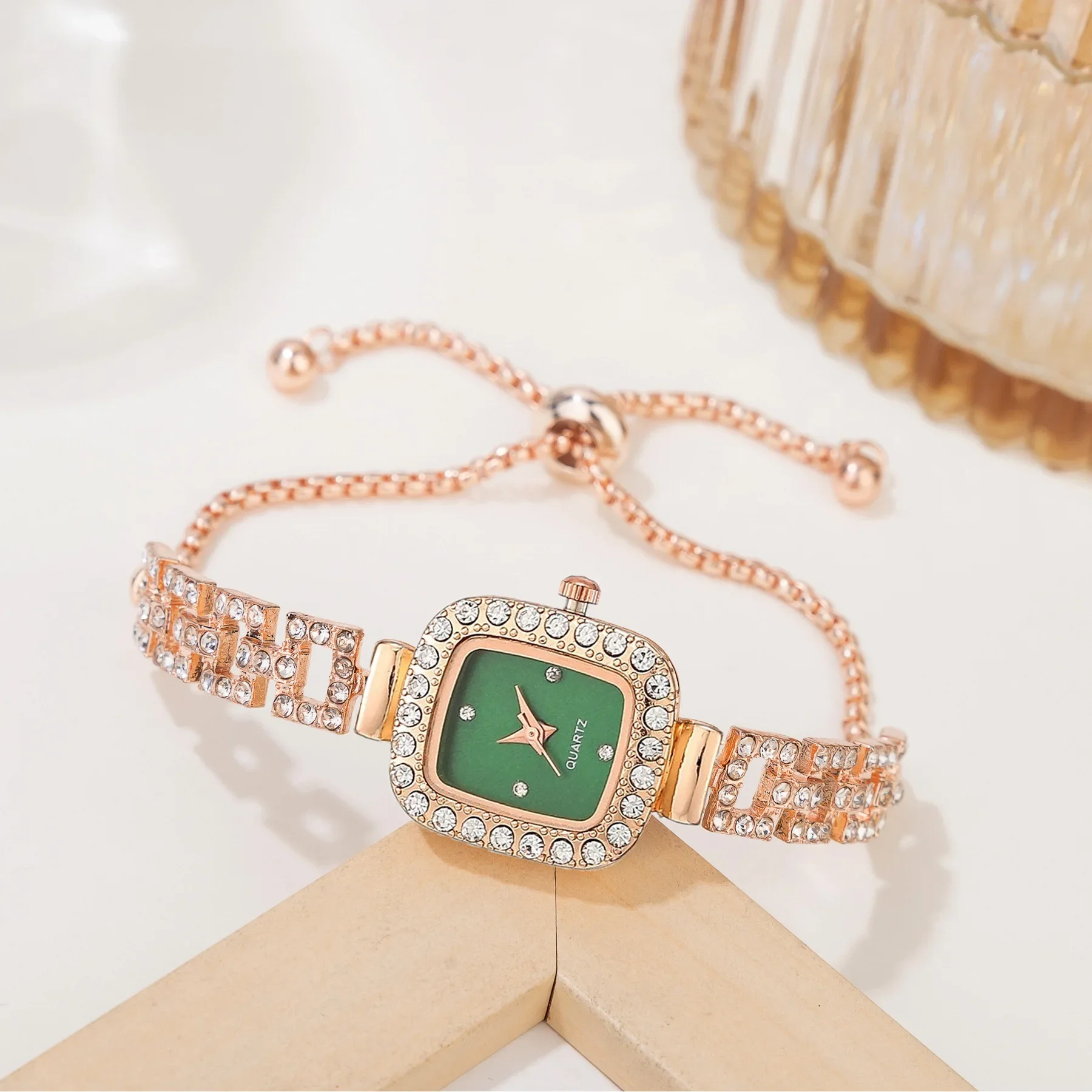Jam Tangan Kuarsa Elegan Jam Tangan Wanita Gelang Mewah Jam Tangan Kristal Berlian Часы Relogios Feminino Relojes Para Mujer