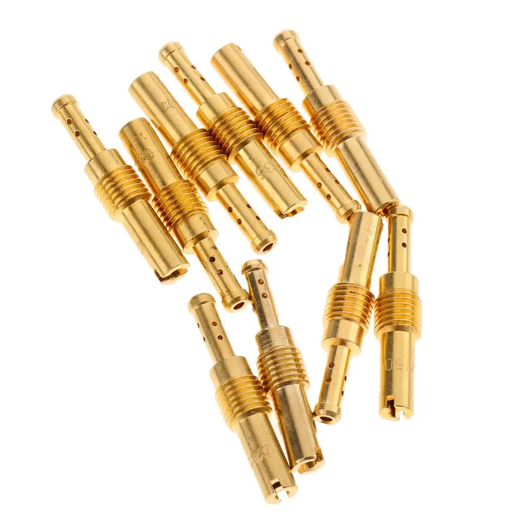 10 Pieces Solid Carburetor Slow / Jets for PWK KOSO KEIHIN OKO, 32, 35, 38, 40, 42, 45, 48, 50, 52, 55 view 2