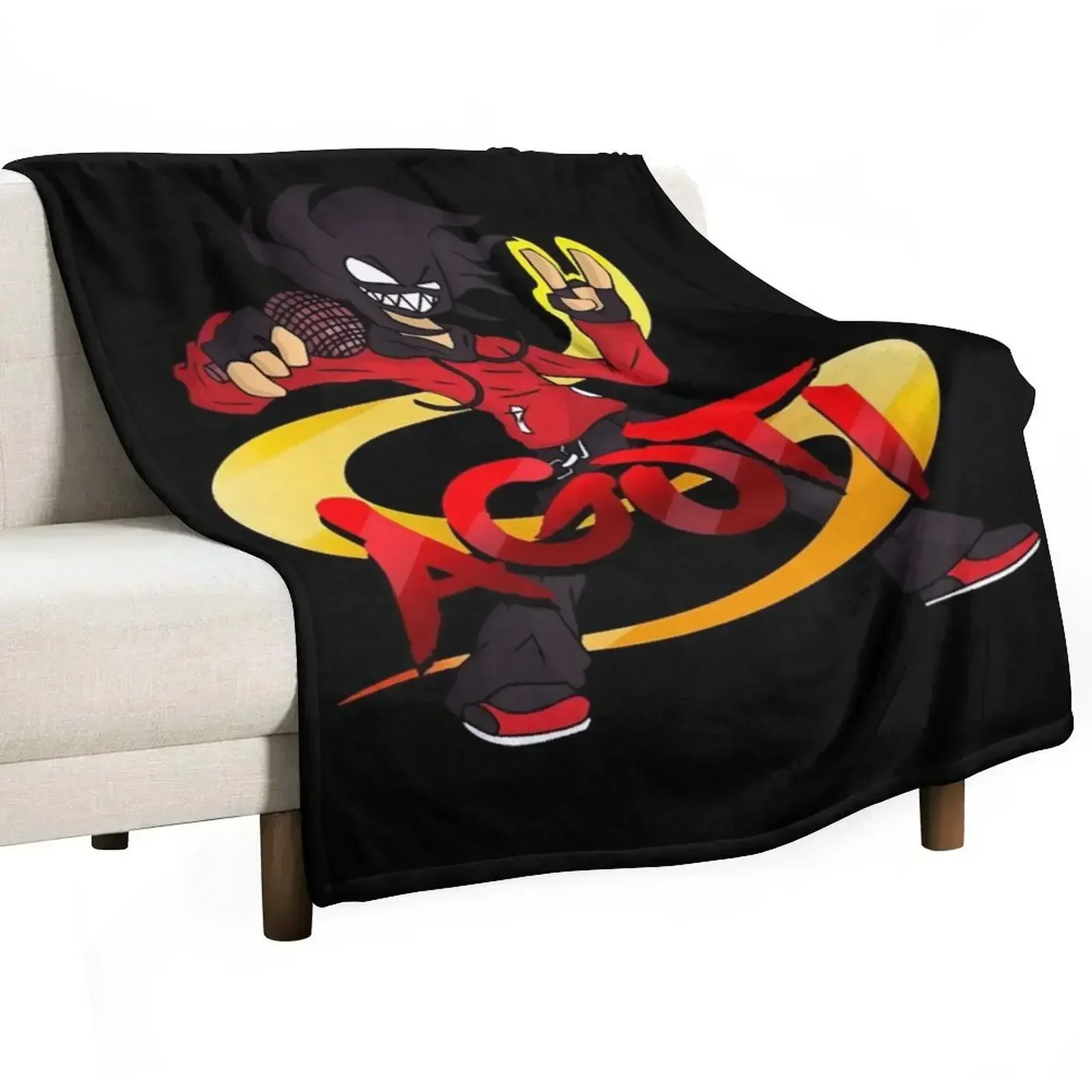 new AGOTI fnf mod character Graffiti Throw Blanket Nap Beach Extra Large Throw Soft Big manga Loose Blankets