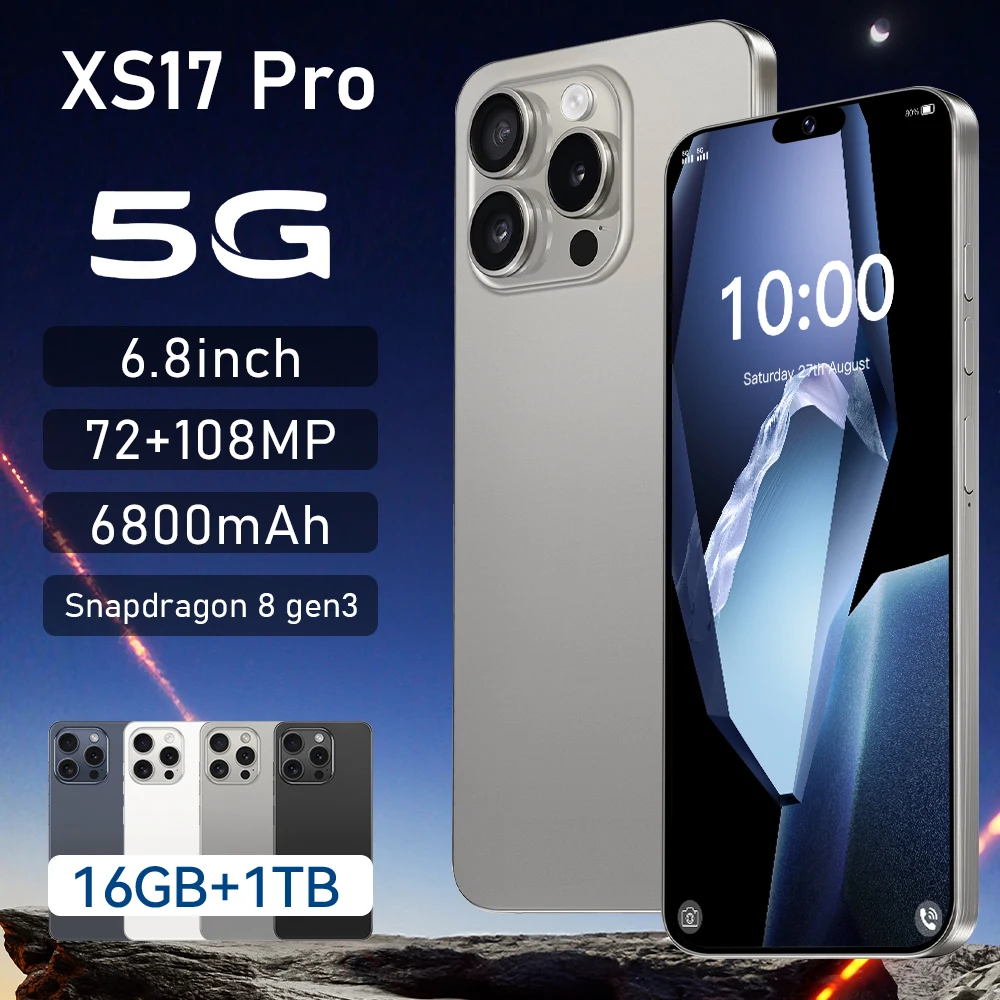 

Hot 2026 New Pad xs17 Pro Tablet PC 6.8 inch HD 4K Android 14 22GB+2TB 6800mAh Battery 4G 5G Dual Sim Card WiFi GPS