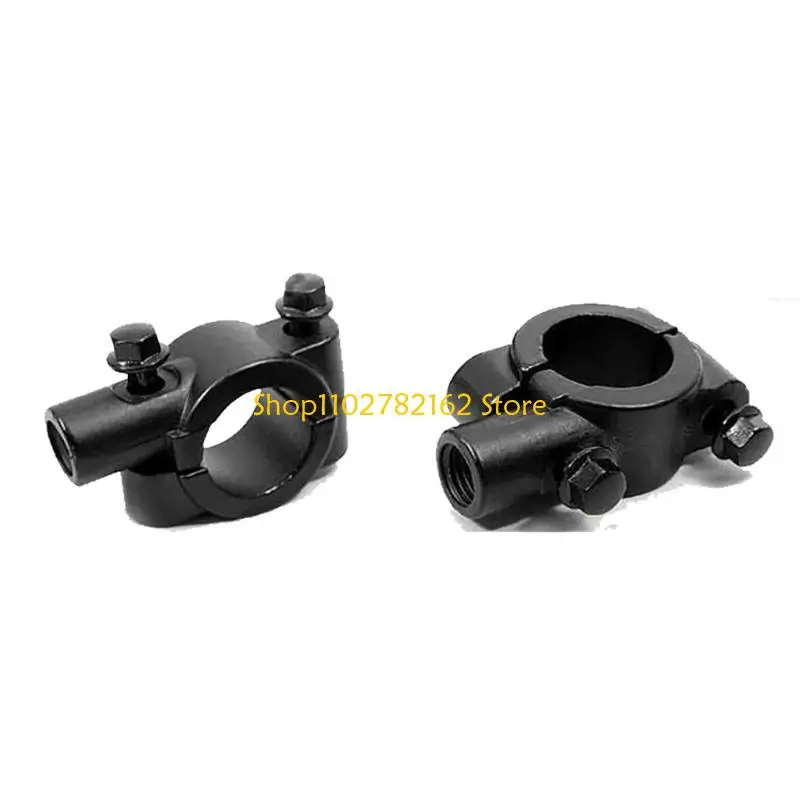 547B Pack of 2 Handlebar Rearview Mount Clamp 8mm/10mm Thread Motorbike 7/8