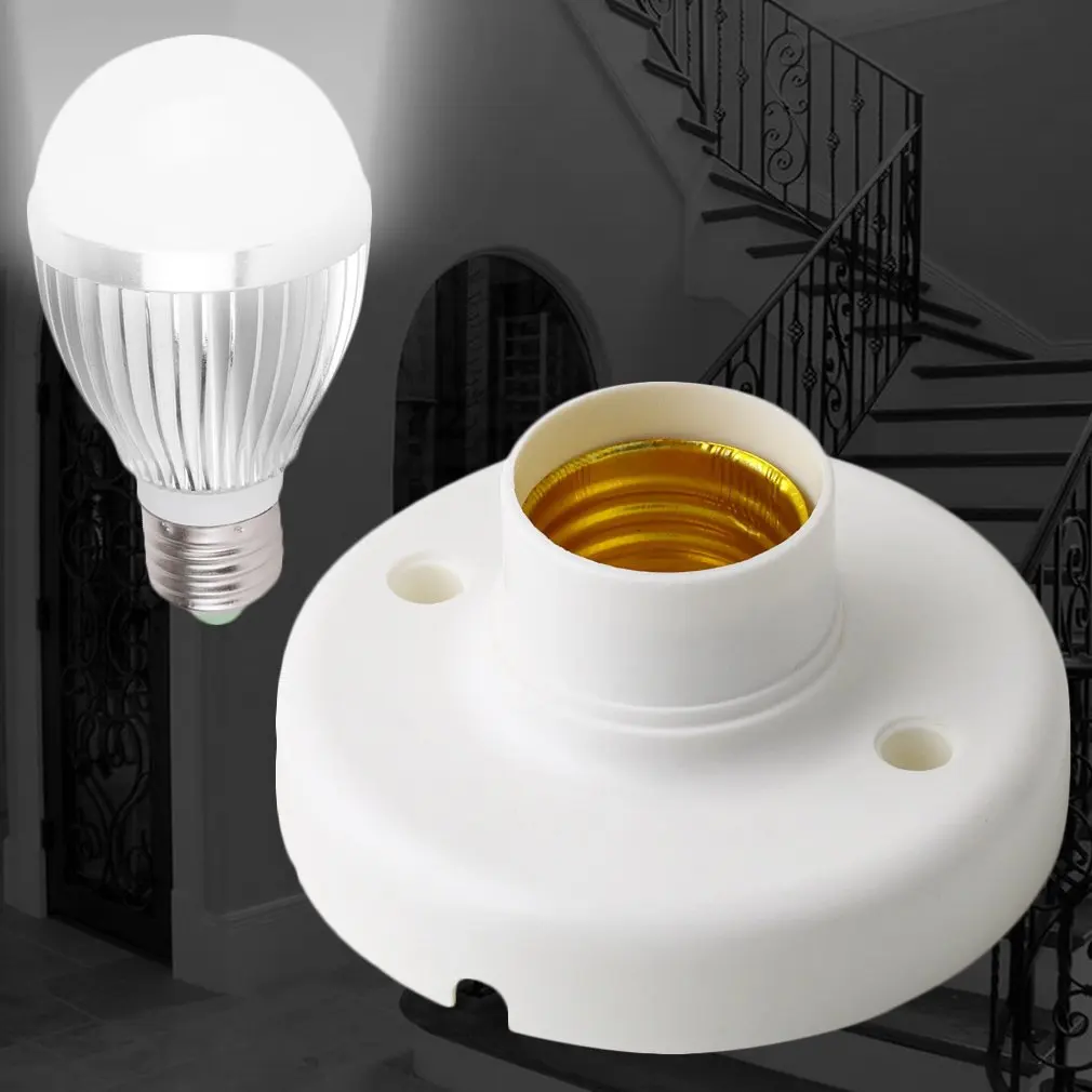 Presa con tappo a vite E27 plafoniera bianca lampadina Base di fissaggio supporto per lampadina portalampada per la casa