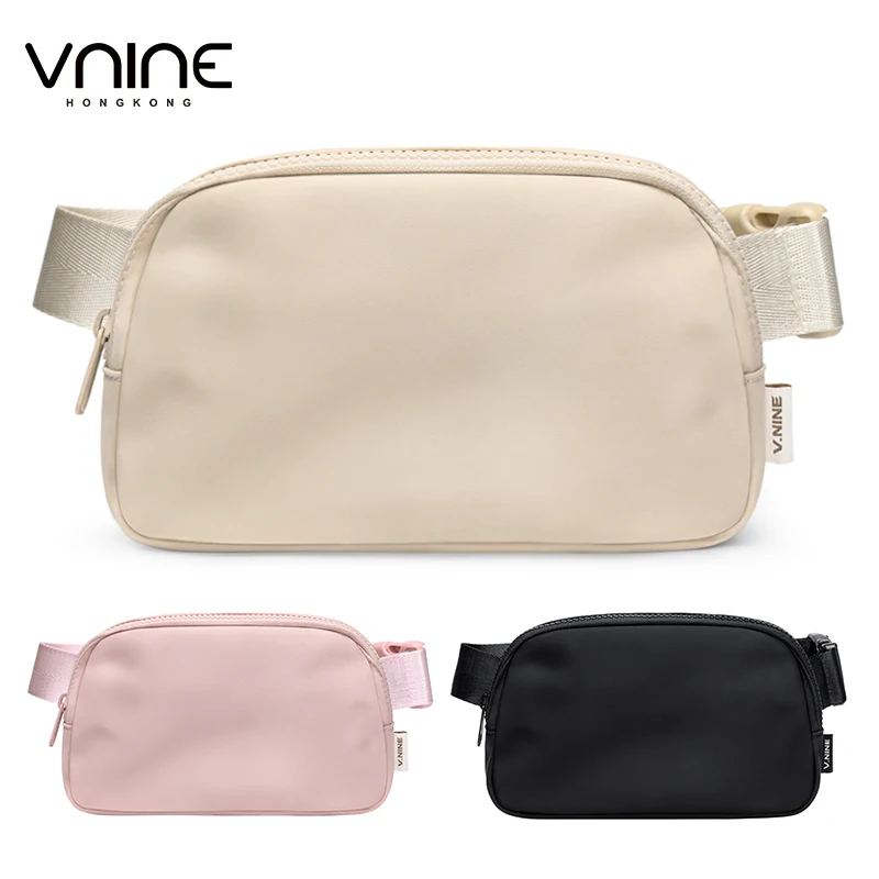 V.NINE Woman Bum Bag Women Waist Purse Fanny Pack Crossbody Shoulder Belt Bag Ladies Chest Cross Bags Fashion New Solid Color