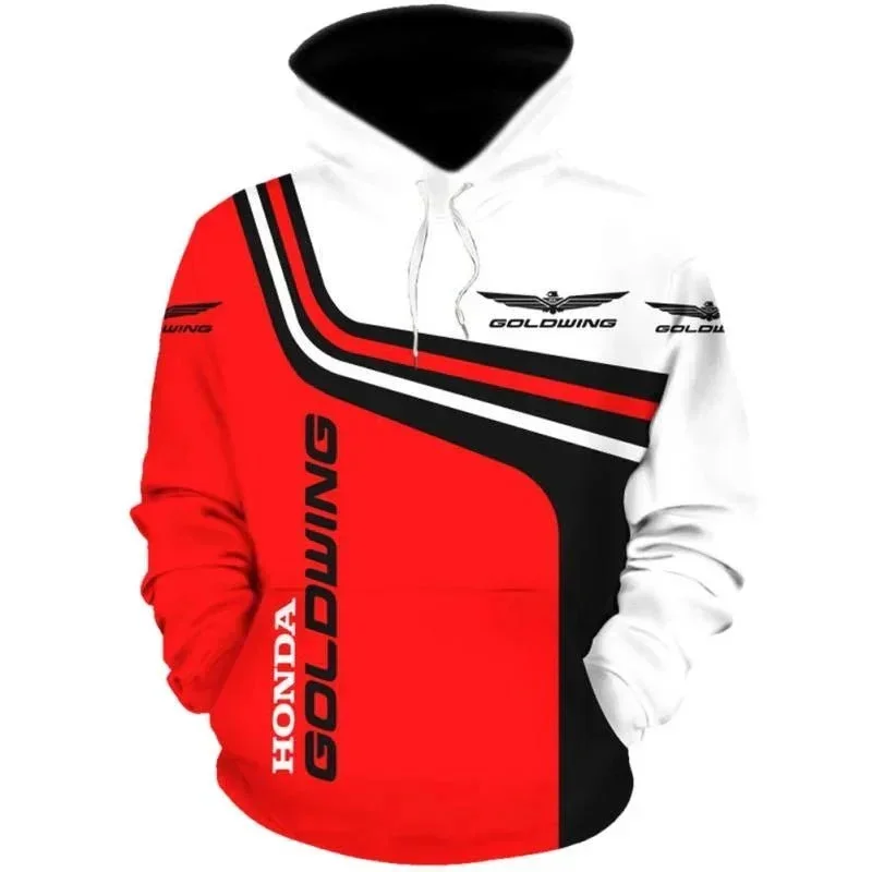 

Spring 3D Printed Honda Men's Motorcycle Hoodie, Fashionable Racing Men's Pullovers, Outdoor Sports Shirts, Motorcycle Hoodies
