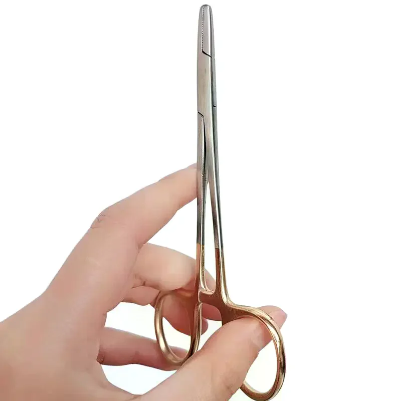

Многофункциональные стоматологические прямые иглодержатели-пинцеты с позолоченной ручкой из нержавеющей стали, хирургический инструмент