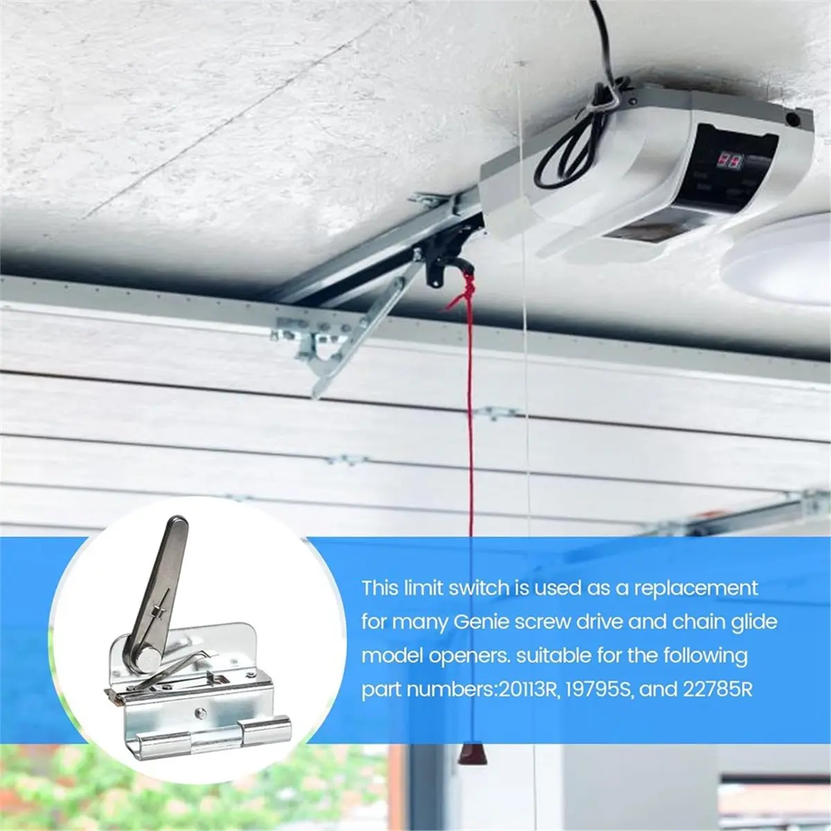 Garage Door Opener Limit Switche,Garage Door Limit Switch for Genie Overhead Door Screw Drive 20113R 19795S 22785R 1pc