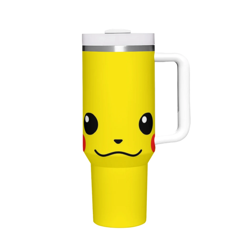 Pokemon 40 Oz Ultimate Tumbler with Handle and Straw Vacuum Insulated Tumbler