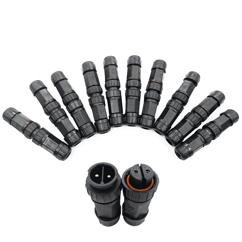 M19 2Pin 3Pin Connector IP68 Waterproof Connector Plug Socket Male Female 2 3 4 5 6 7 8 9 10 Pin Cable Connectors for Led Light