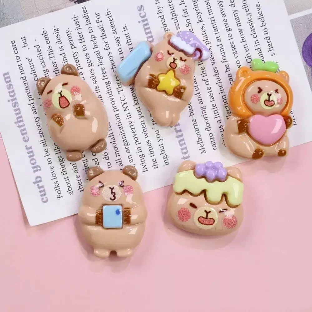 New Handmade Resin Capybara Cute Trendy Resin Accessories Shoe Accessories DIY Mobile Phone Shell Decor