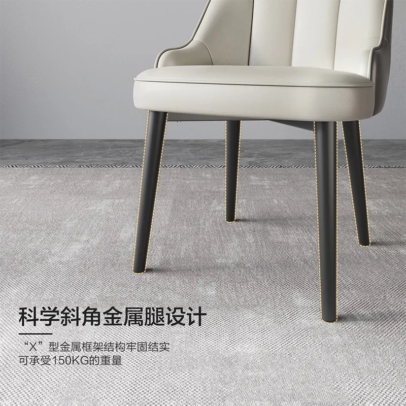 北シンプルモダンレザーチェア家庭用レストランクリエイティブチェアアームチェアミルクティーレジャーチェア