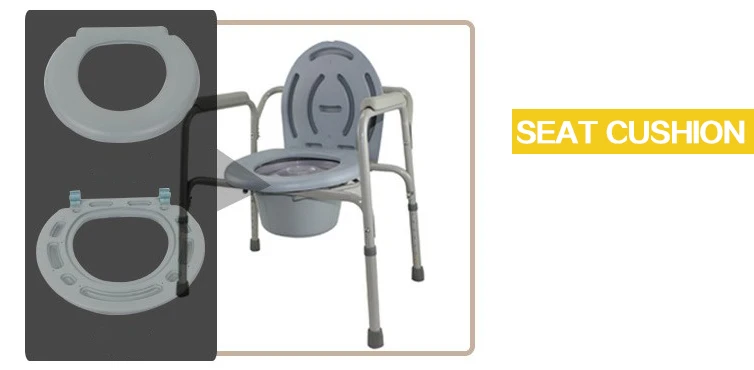 non-slip toilet Elderly Handicapped Removable seat cushion commode chair bucket