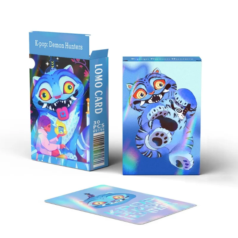 30 pezzi di carte laser LOMO K-POP Demon Hunterss Girl Group Cute Tiger Anime Set da collezione per i fan Carte olografiche Regali