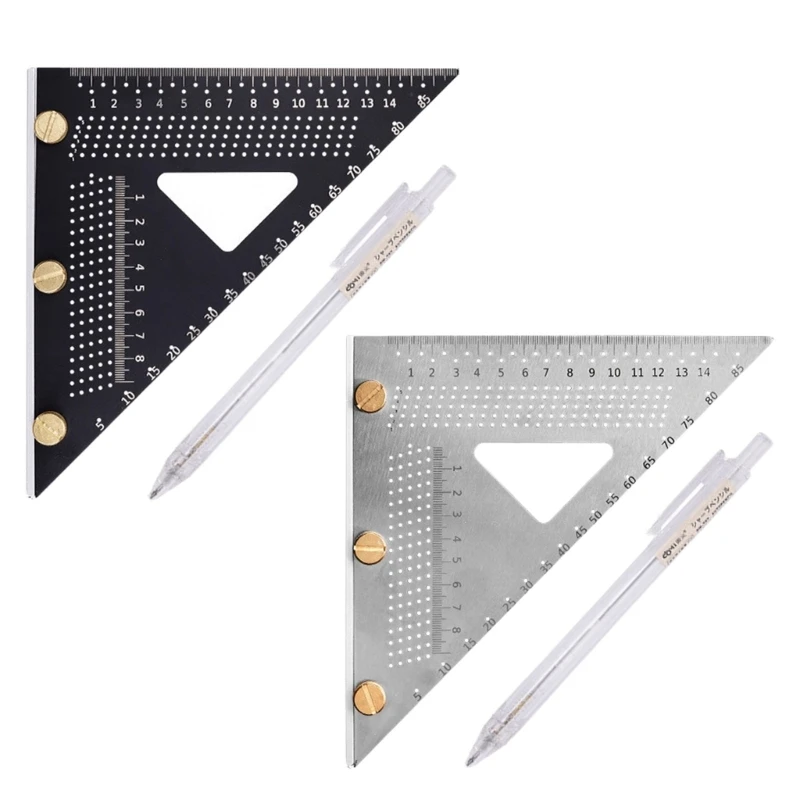 90 Degree Marking Ruler Set with Pencil Aluminum Tool for Workshop Layout Work best sale