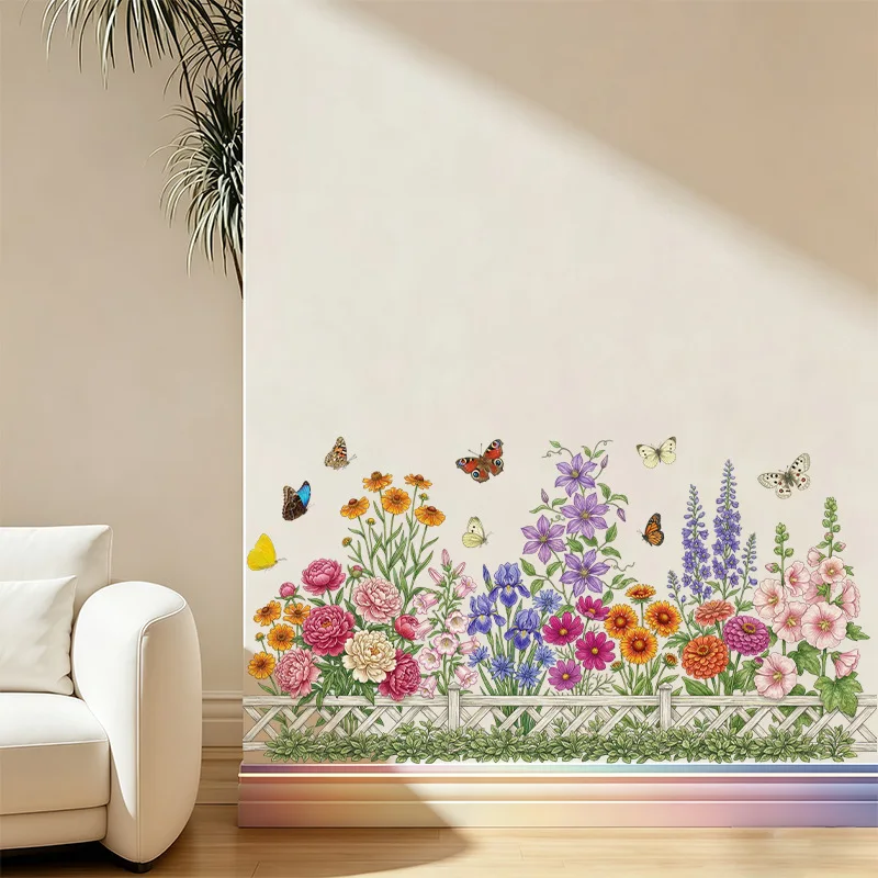 Wall Stickers - Floral and Botanical Designs for Effortless Home Ambiance for Bedroom, Living Room, Entryway