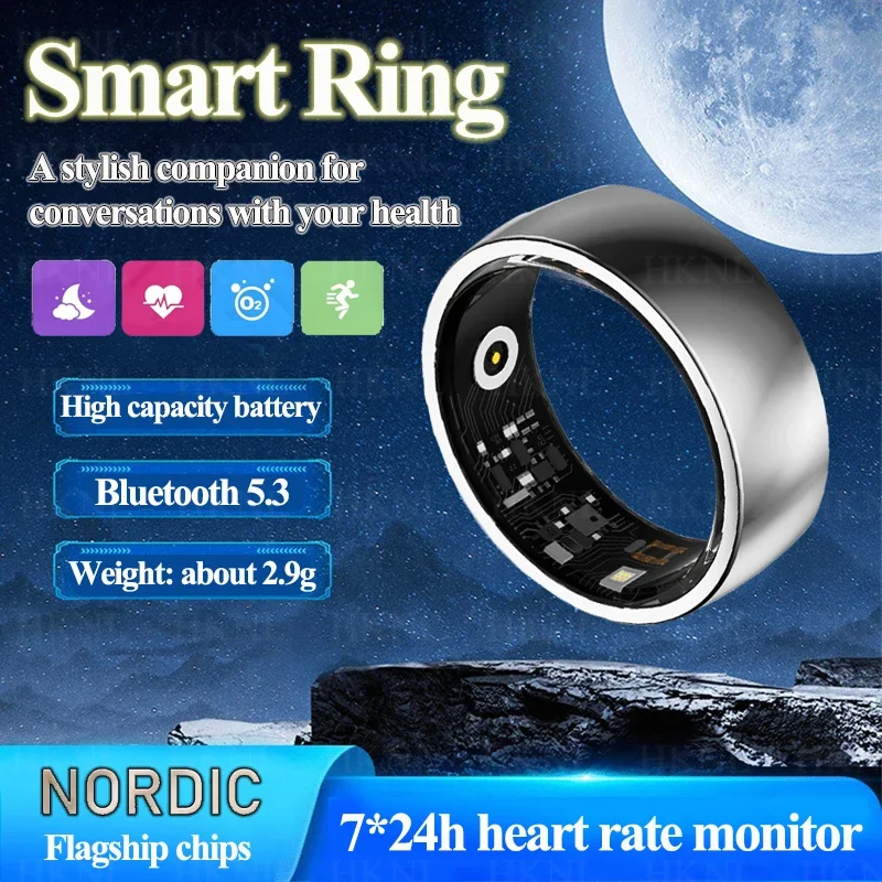 2025 Smart Ring Men Women Multi Sports Modes Body Temperature Health and Sleep Monitor steel Sport Ring For Xiaomi Samsung Phone