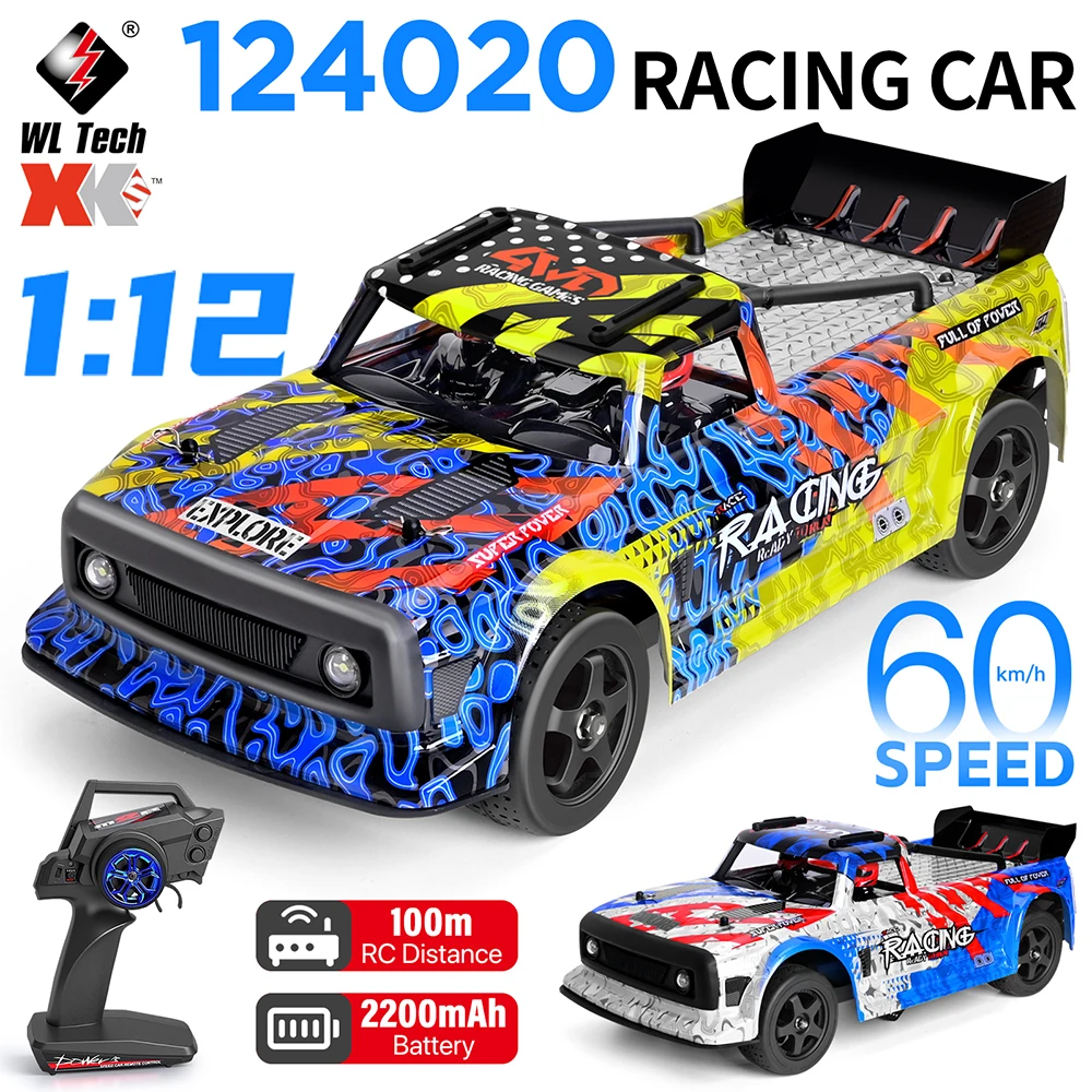 Wltoys 124020 Samochód Bezszczotkowy 60KM/H Skala 1/12 4WD 2200mAh Zasięg 100M PX4 Wodoodporny Silnik Bezszczotkowy RC Pojazd Terenowy