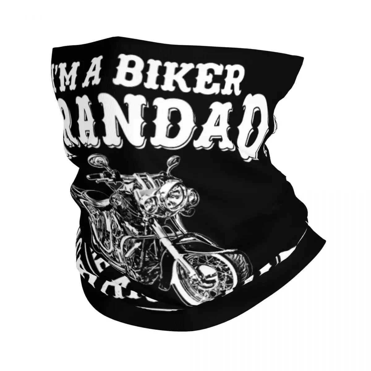 Biker Grandad Like Normal Grandad Only Cooler Art Bandana Neck Gaiter Printed Motorcycle Club Motorcycles Moto Face Mask