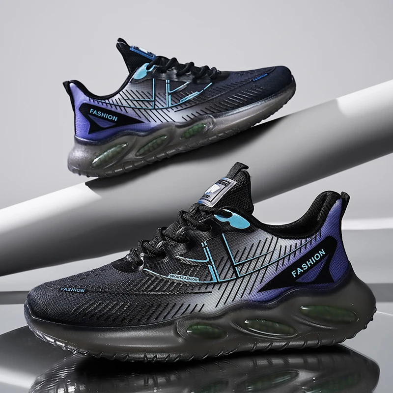 

Breathable Mesh Shoes Outdoor Lightweight Anti‑Slip Running Shoes Air Cushion Shock Absorption Soft Bottom Casual Sports Shoes